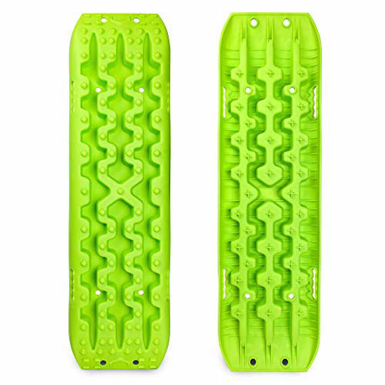 GetUSCart XBULL New Recovery Traction Tracks Sand Mud Snow Track Tire Ladder 4WD (Peak Green,3gen)