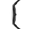 Picture of Fossil Men's Minimalist Quartz Leather Three-Hand Watch, Color: Black (Model: FS5447)