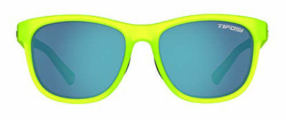 Picture of Tifosi Optics Swank Sunglasses (Satin Electric Green/Smoke Bright Blue lenses)