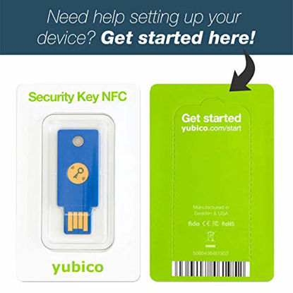 Picture of Yubico FIDO Security Key NFC - Two Factor Authentication USB and NFC Security Key, Fits USB-A Ports and Works with Supported NFC Mobile Devices - FIDO U2F and FIDO2 Certified - More Than a Password