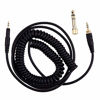 Picture of ATH-M50x Cable, Coiled AUX Cord Replacement for Audio-Technica ATH-M40x, ATH-M70x Headphone with 1/4 inch Adapter, 4ft to 10ft