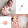 Picture of 4 PCS Newborn Photography Props Outfits-BabyTutu Skirt Cute Bow Headdress and Lace Rompers Flower Headband Sets for Infants Girl Boy (PH227-C)