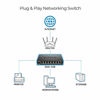 Picture of D-Link Ethernet Switch, 8 Port Gigabit Unmanaged Metal Fanless Desktop or Wall Mount Design (DGS-108) , Black