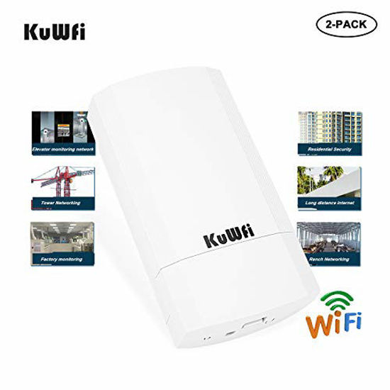 Getuscart kuwfi 2 pack wireless long range wifi bridge 5 8g 900mbps