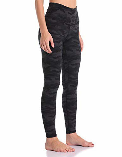 Colorfulkoala Women's High Waisted Pattern Leggings Full-Length Yoga Pants  (XL, Deep Grey Camo)