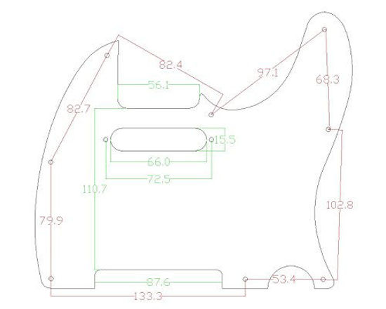 Picture of Musiclily 8 Hole Guitar Tele Pickguard for USA/Mexican Made Fender Standard Telecaster Modern Style Electric Guitar, 1Ply White