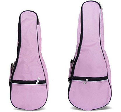 Picture of HOT SEAL Waterproof Durable Colorful Ukulele Case Bag with Storage (26in, pink)