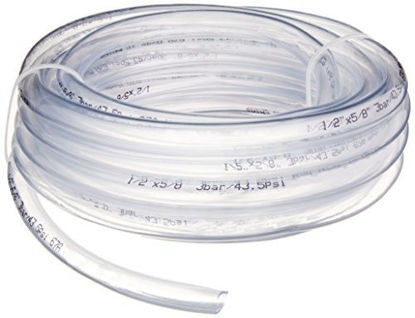 Picture of Duda Energy LPpvc050-025ft 25' x 1/2 Id Low Pressure Clear Flexible PVC Tubing Heavy Duty UV Chemical Resistant Vinyl Hose