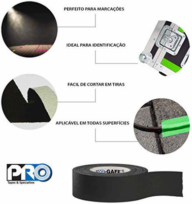 Picture of 1" Width ProTapes Pro Gaff Premium Matte Cloth Gaffer's Tape With Rubber Adhesive, 50 yds Length x, Fluorescent Green (Pack of 1)