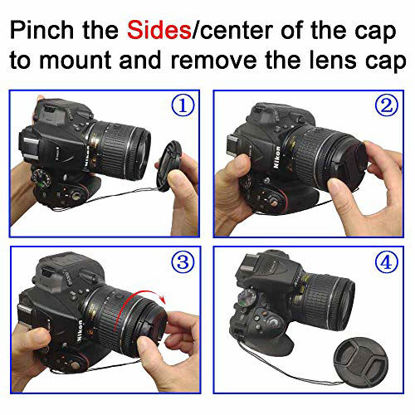Picture of ULBTER 40.5mm Lens Cap Cover for Sony E-Mount 16-50mm F3.5-5.6 Lens for Sony Alpha a6600 a6500 a6400 a6300 a6100 a6000 a5100 a5000 Camera - 3 Pack