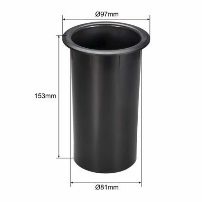 Picture of uxcell 81mm x 153mm Speaker Port Tube Subwoofer Bass Reflex Tube Bass Woofer Box 1pcs