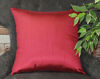 Picture of Aiking Home Solid Faux Silk Euro Sham/Pillow Cover, Zipper Closure, 24 by 24 Inches, Red