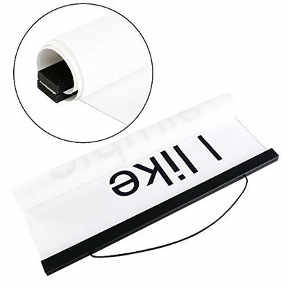Picture of Magnetic Poster Hanger Frame, 16x24 16x22 16x20 Light Wood Wooden Magnet Canvas Artwork Print Dowel Poster Hangers Frames Hanging Kit (Black, 16")