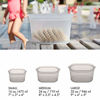 Picture of Zip Top Reusable 100% Platinum Silicone Containers - 3 Dish Set - Frost