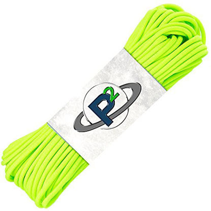Picture of PARACORD PLANET Mil-Spec Commercial Grade 550lb Type III Nylon Paracord 100 feet Safety Green