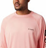 Picture of Columbia Men's Terminal Tackle Long Sleeve Shirt, Sorbet/Black Logo, Small