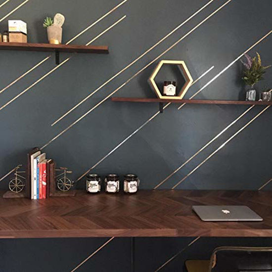 Picture of WOD MPFT2 Black Metalized Polyester Mylar Film Tape with Acrylic Adhesive, 1/4 inch x 72 yds. Vibrant Mirror Like Finish, Decor Tape for Detailing Accent Wall, Graphic Arts, Car and Boat Trim