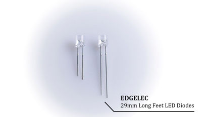 Picture of EDGELEC 100pcs 5mm Red & Blue Blinking LED Diodes 1.5Hz Flashing (Bi-Color Flash Alternately) Clear Round Lens DC 3V Blink Bulb Lamp Light Emitting Diode +100pcs Resistors 430ohm for DC 6-12V Included