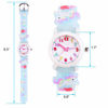 Picture of Venhoo Kids Watches 3D Cute Silicone Children Toddler Wrist Watch Birthday Unicorn Gifts for 3 4 5 6 7 8 9 Year Girls Little Child-Blue