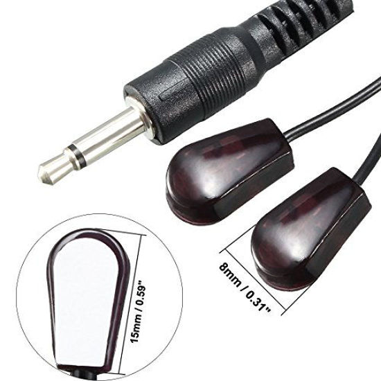 GetUSCart uxcell IR Infrared Emitter Extension Cable 9.8ft Long 45 Degree Emission Angle 3.5mm