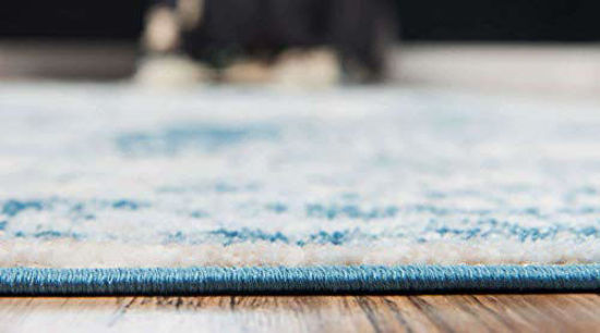Picture of Unique Loom Sofia Traditional Area Rug_SOF002, 6 Feet, Blue/Light Blue