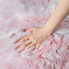Picture of Ashler Soft Faux Sheepskin Fur Chair Couch Cover Area Rug Bedroom Floor Sofa Living Room Light Pink Rectangle 3 x 5 Feet
