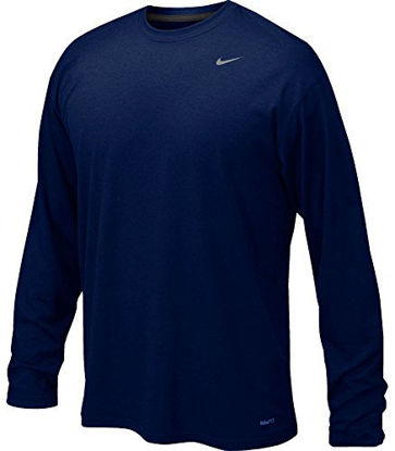 Picture of Nike 384408 Legend Dri-Fit Long Sleeve Tee - Navy, Medium