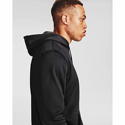Picture of Under Armour Men's Armour Fleece Solid Hoodie , Black (001)/Black , XX-Large