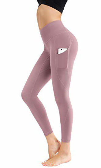 GetUSCart- Lingswallow High Waist Yoga Pants - Yoga Pants with Pockets  Tummy Control, 4 Ways Stretch Workout Running Yoga Leggings (Lilac  Pink,XX-Large)