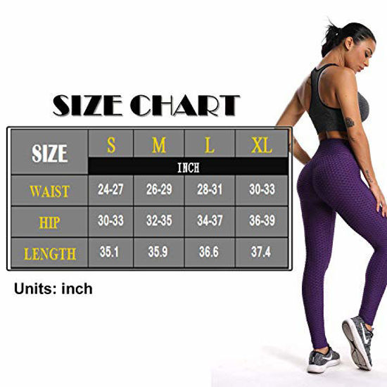 Women's High Waist Yoga Pants Tummy Control Scrunched Booty Leggings  Workout Running Butt Lift Textured Tights