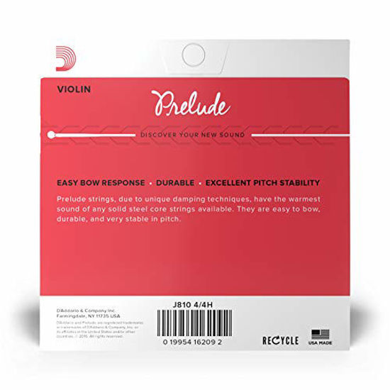GetUSCart D'Addario Prelude Violin String Set, 4/4 Scale, Heavy Tension