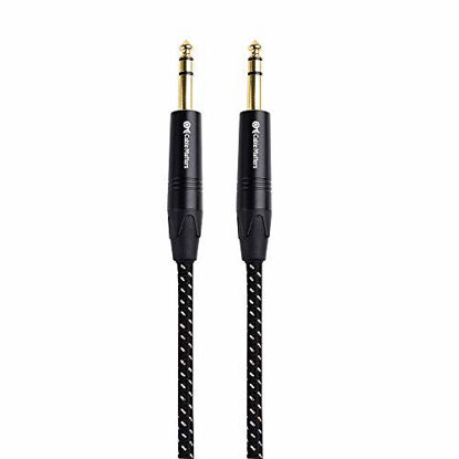 Picture of Cable Matters Preminum Braided Balanced 1/4 Inch TRS Cable (1/4 to 1/4 Cable) - 15 Feet
