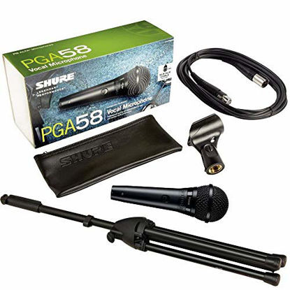 Picture of Shure PG ALTA PGA58BTS Stage Performance Kit with PGA58 Microphone, XLR Cable and Mic Stand