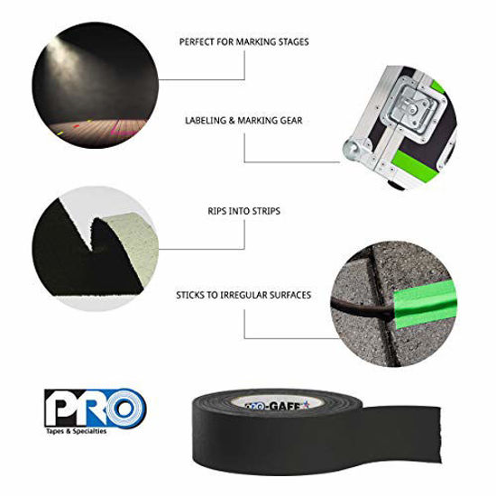Picture of 2" Pro Gaff Gaffers Tape 55 yards length gray matte. Premium Heavy-Duty Gaffers Tape trusted by professional Gaffers. Made in the USA. Holds Tight, Easy to remove. (Pack of 24)