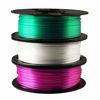 Picture of MIKA3D 3D Printer PLA Filament Bundle Shiny Silk Emerald Green Pearl White Purple - 1.75mm 3D Printing Material Each Spool 0.5kg Total 3 Spools 1.5kgs Pack
