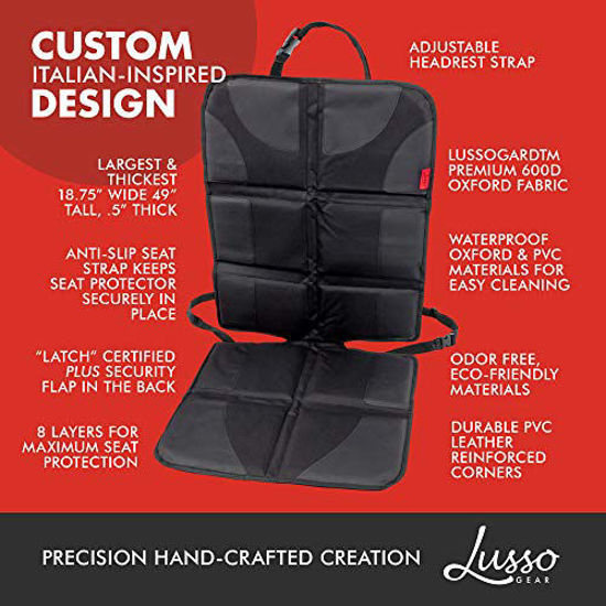 Picture of Lusso Gear Car Seat Protector with Thickest Padding - Featuring XL Size (Best Coverage Available), Durable, Waterproof 600D Fabric, PVC Leather Reinforced Corners
