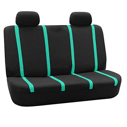 Picture of FH Group FB032MINT114 Mint Unique Flat Cloth Car Seat Cover (w. 4 Detachable Headrests and Solid Bench)