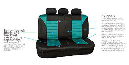 Picture of FH Group FB068MINT115 Mint Universal Car Seat Cover (Premium 3D Air mesh Design Airbag and Rear Split Bench Compatible)