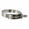 Picture of Roadformer 4.5" T-Bolt Hose Clamp - Working Range 121mm - 129mm for 4.5 Hose ID, Stainless Steel Bolt, Stainless Steel Band Floating Bridge and Nylon Insert Locknut (121mm - 129mm, 2 pack)