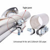 Picture of EVIL ENERGY 2.25 Inch 2 1/4 Butt Joint Exhaust Band Clamp Sleeve Stainless Steel 2pcs