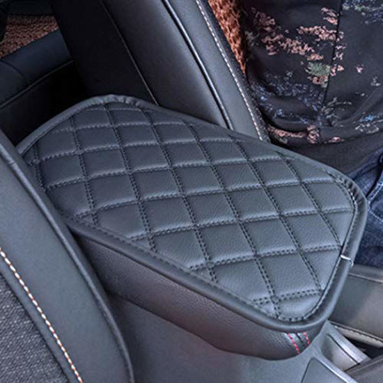 Sunny Color 2pc Filling Bamboo Charcoal Edge Wrapping Car Front Seat Cushion Cover Pad Mat for Auto with PU Leather(black)