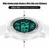 Picture of Beeasy Womens Digital Watch Waterproof with Stopwatch Alarm Countdown Timer Dual Time, 12/24 Hours Thin Digital Wrist Watches for Women, White