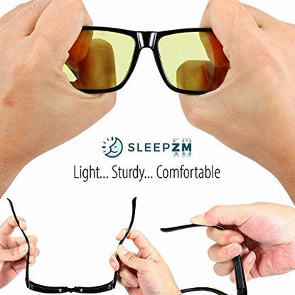 Picture of Fit Over All-in-One Blue Light Blocking Glasses + Photochromic Sunglasses + Polarized Night Driving Glasses - Women & Men See Better Day & Night - Sleep Better - Stop Eye Pain, Migraines, Headaches
