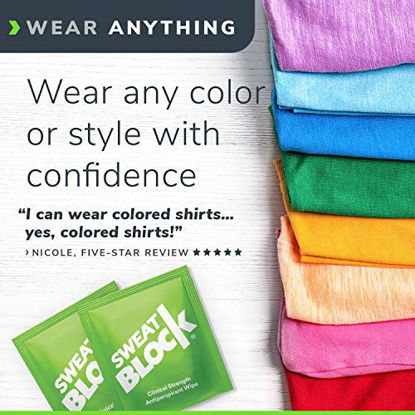 Picture of Sweatblock Clinical Strength Antiperspirant Wipes for Hyperhidrosis (3 Box Deal) - Reduce Sweat Up To 7-days Per Use - Antiperspirant For Men and Women