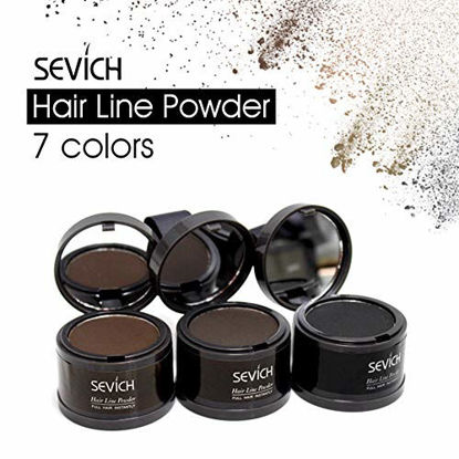 Picture of Instantly Hair Shadow - Sevich Hair Line Powder, Quick Cover Grey Hair Root Concealer with Puff Touch, 4g Light Coffee