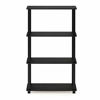 Picture of Furinno Turn-S-Tube 4-Tier Multipurpose Shelf Display Rack, Square, Americano/Black