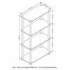 Picture of Furinno Turn-S-Tube 4-Tier Multipurpose Shelf Display Rack, Square, Americano/Black