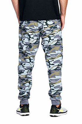 Picture of ProGo Men's Joggers Sweatpants Basic Fleece Marled Jogger Pant Elastic Waist (Medium, Slade Camouflage)
