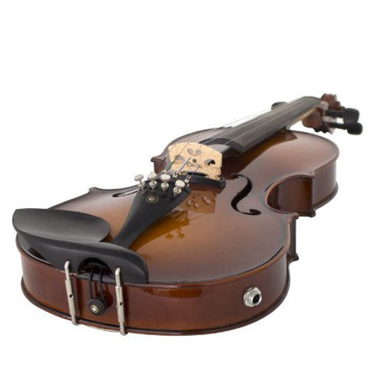 Picture of Cecilio 4/4 CVNAE-330 Ebony Fitted Acoustic/Electric Violin in Antique Varnish (Full Size)