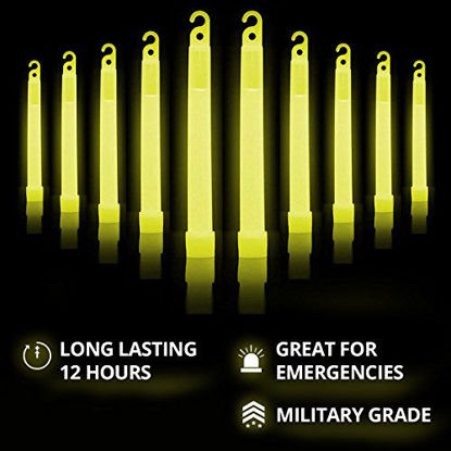 Picture of Cyalume 9-01360 ChemLight Military Grade Chemical Light Sticks - 12 Hour Duration Light Sticks Provide Intense Light, Ideal as Emergency or Safety Lights, for Tactical Applications, Hiking or Camping and Much More, Standard Issue for U.S. Military Personn